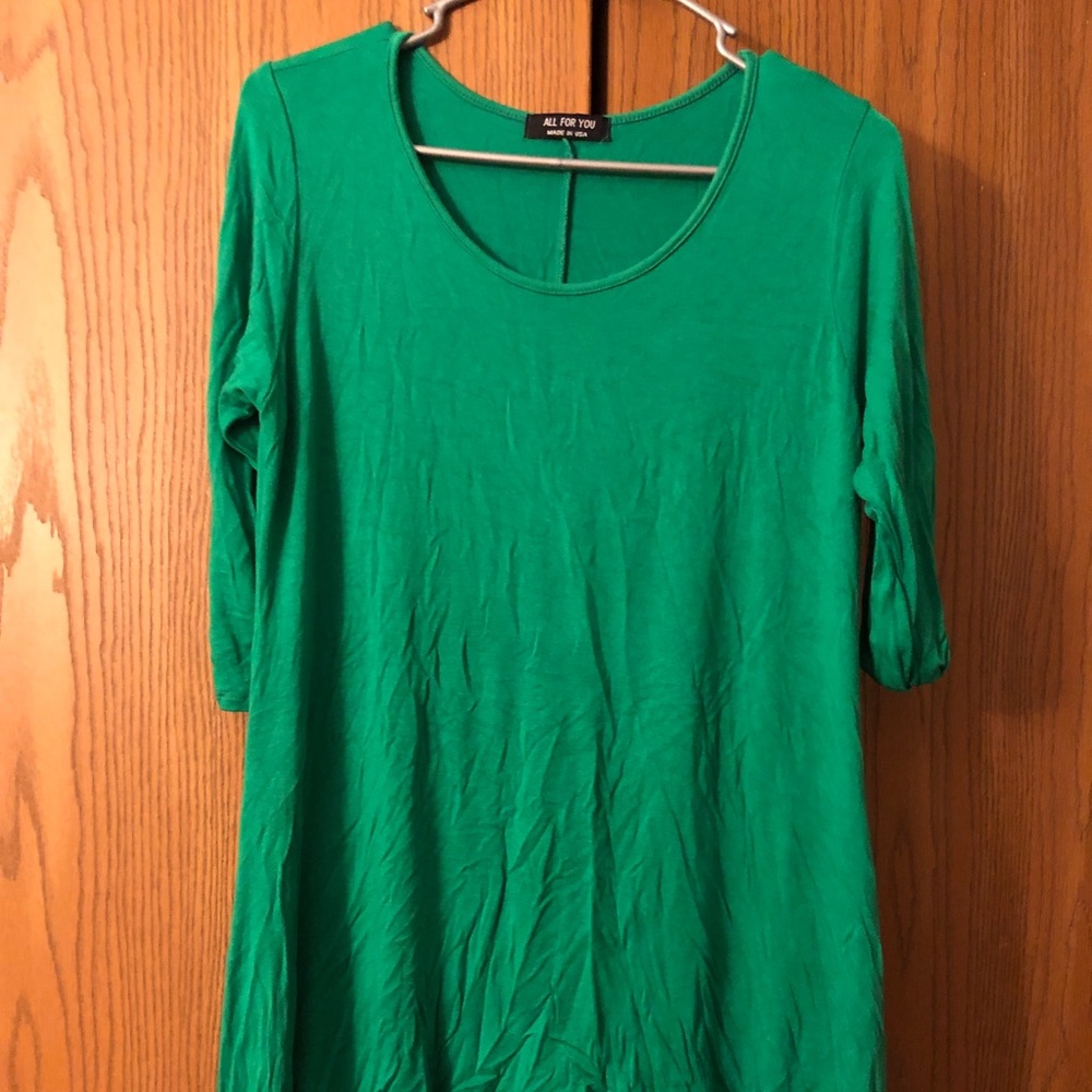 Green oversized shirt - medium